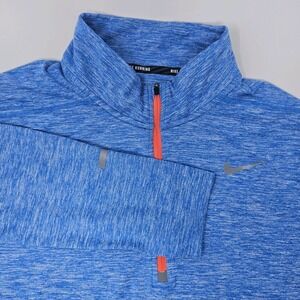 Nike Running Dri-FIT Half Zip Pullover Men's Large Blue Heather Athletic Top